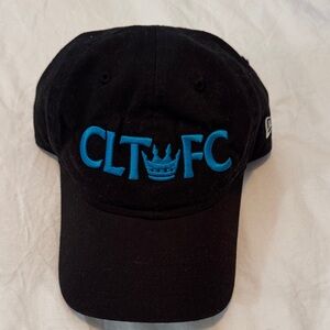 Charlotte FC Black Baseball Cap with Blue Embroidery New Era